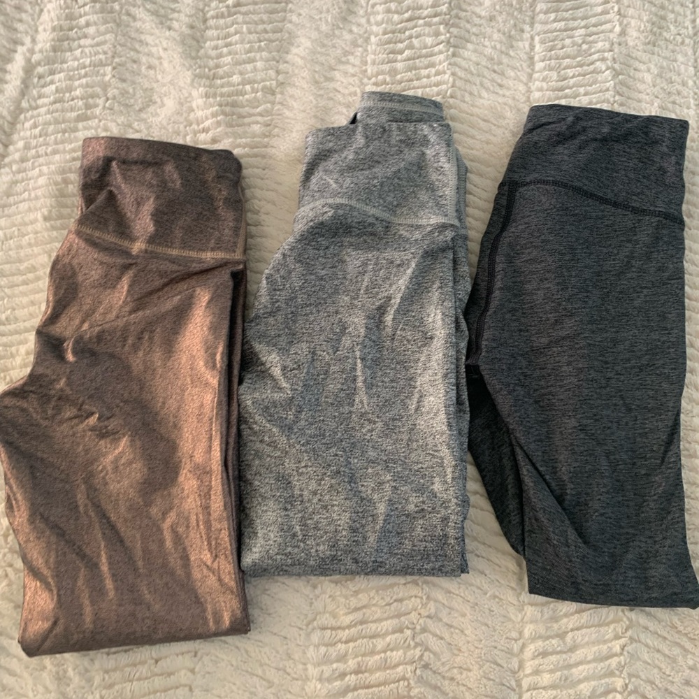 Bundle of 3 kyodan ultra high waist metallic space dye heather jersey leggings - Picture 7 of 16